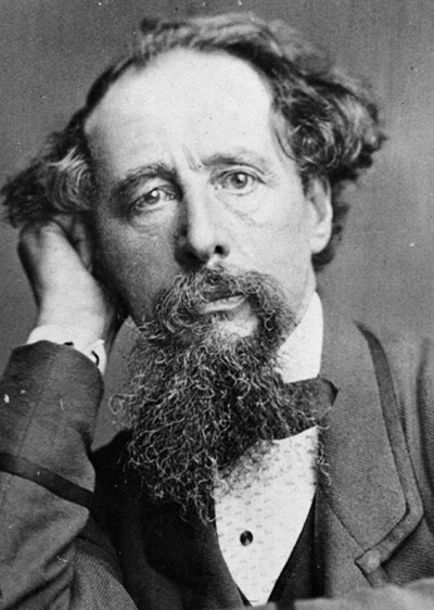 Portrait of british writer Charles Dickens