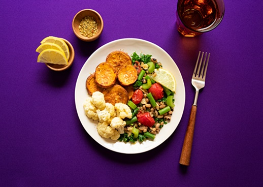 Meal on top of table